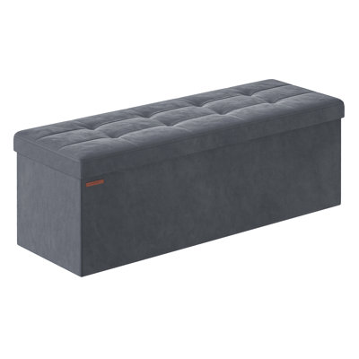 Reyaan 110cm Wide Tufted Rectangle Solid Colour Standard Ottoman with Storage