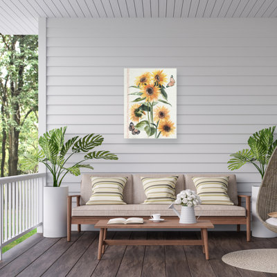 Jennifer Paxton Parker «Autumn Sunflowers I», toile d'extérieur