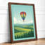 Balloon Over Mountain Modern - Framed Print-773314538-773314543