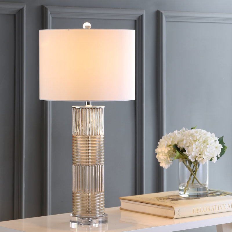 Lampe de table à DEL en verre / cristal 30 po Timberville