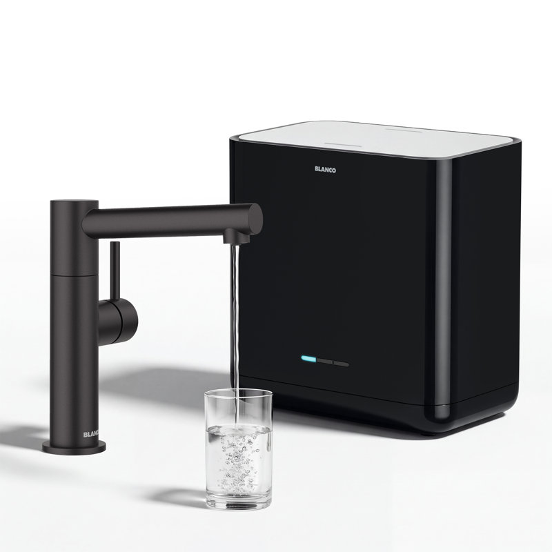 BLANCO AQUA Under Sink Water Filtration System + ALTA II BEVERAGE Faucet Matte Black, Matte Black