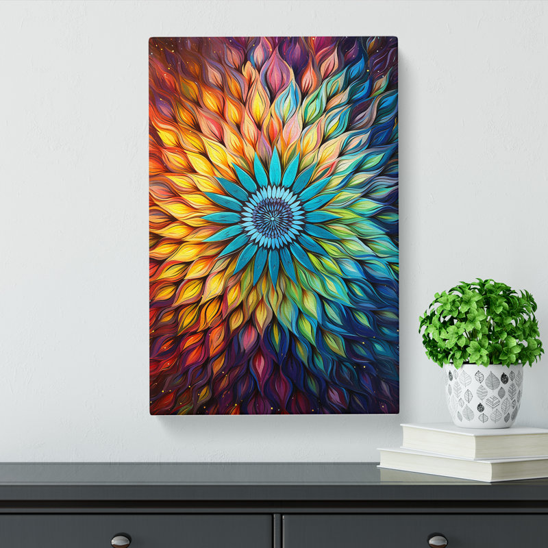 Mandala Impressionism - Wrapped Canvas, 50cm H x 35cm W x 3cm D