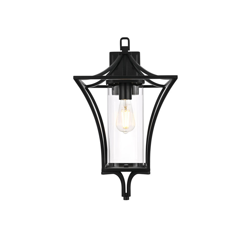 Belgrade Outdoor Wall sconce in Black, 21" H x 12" W x 13" D