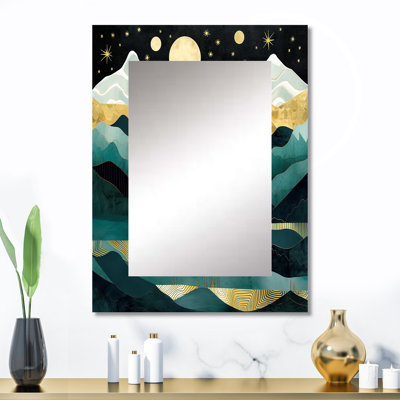 Mountain Nature'S Roar II - Landscapes Decorative Mirror On Metal