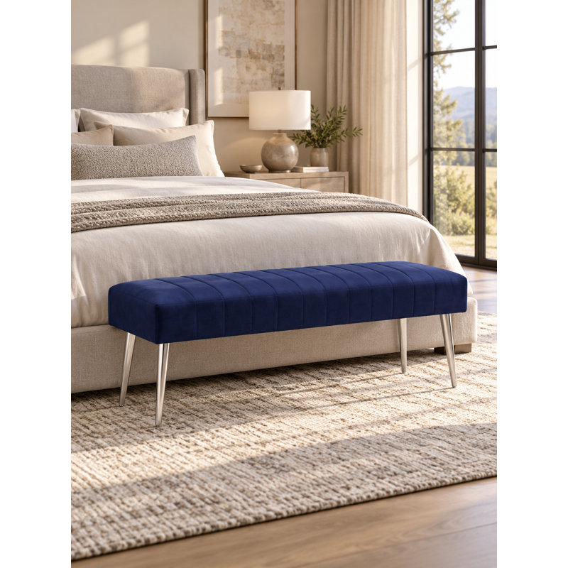 Banc en simili cuir Hilda, Mauve