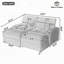 Canapé-lit modulaire convertible avec espace de rangement-118401845