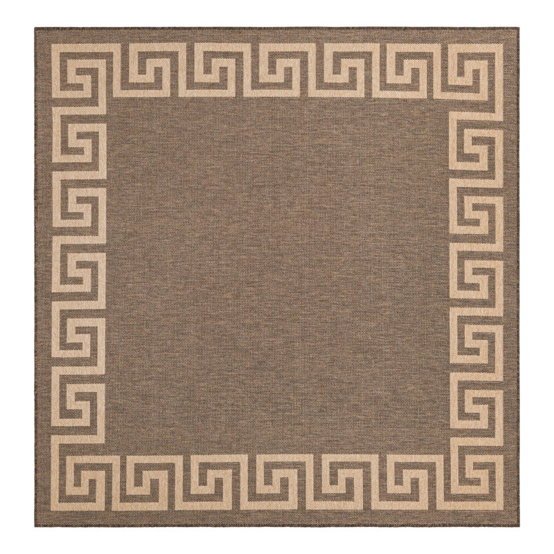 Geometric Indoor Rug, Square 7'10"