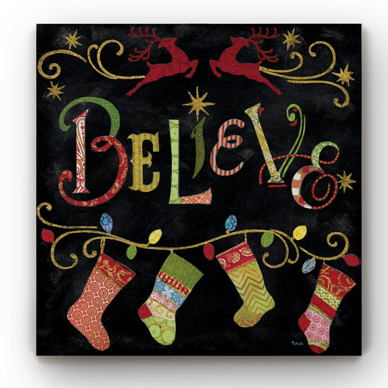 Believe - reproduction sur toile tendue, H 40 po x l 40 po x P 1 po