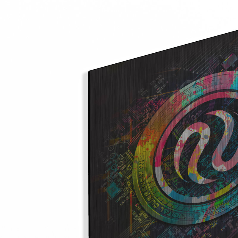 Latitude Run® 'Injective Crypto Power' by Epic Portfolio Metal Wall Art, 12" H x 12" W