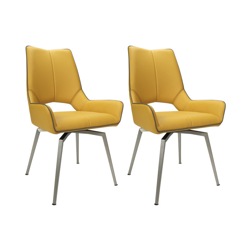 Barnsley 49cm H Upholstered Side Chair, Medallion Yellow