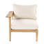 Canapé modulaire en L en bois d'acacia avec coussins 5 pièces Annan