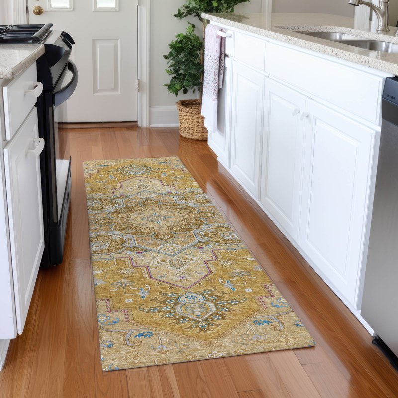 Premium Machine Washable Cossette AMF1036 Oriental Rug, Tapis de couloir 2 pi 3 po x 7 pi 6 po