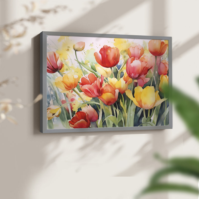 Série florale - CL III - reproduction encadrée - réarmable, H 11 po x l 14 po, Gris