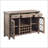 Raphaela Weathered Cherry Finish Server W/Cup Holder & Wine Rack