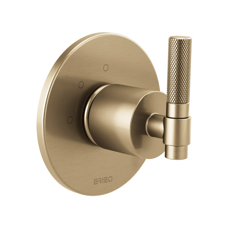 Litze® Wall Mounted Diverter Valve, Luxe Gold, T-Lever