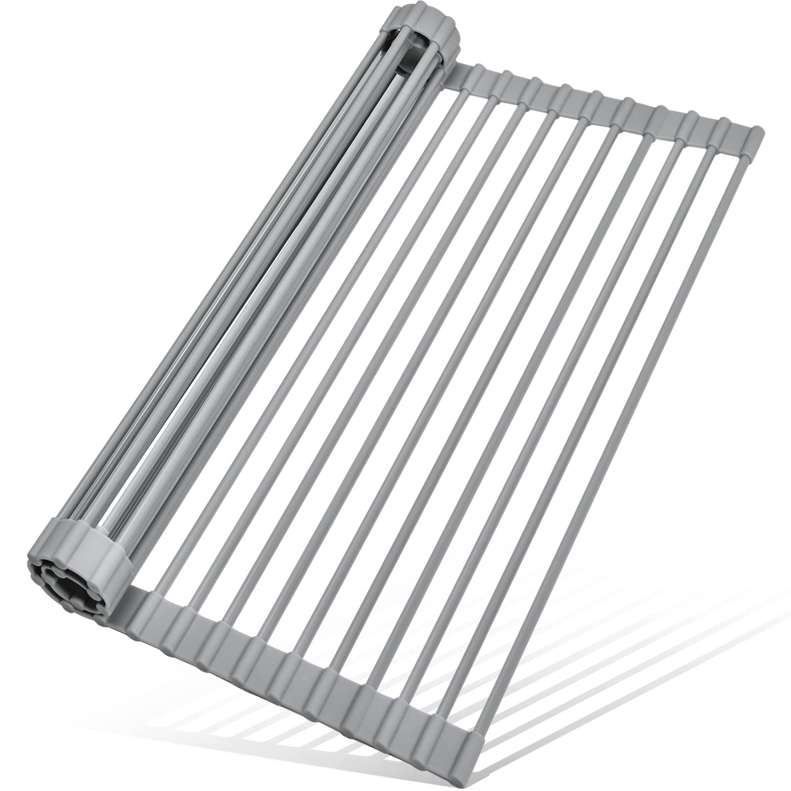 COAHAHA Upgraded Silicone-Wrapped Stainless Steel Dish Drying Rack ...