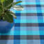 Happy Plaid Blue Handwoven Indoor/Outdoor Rug-70329259