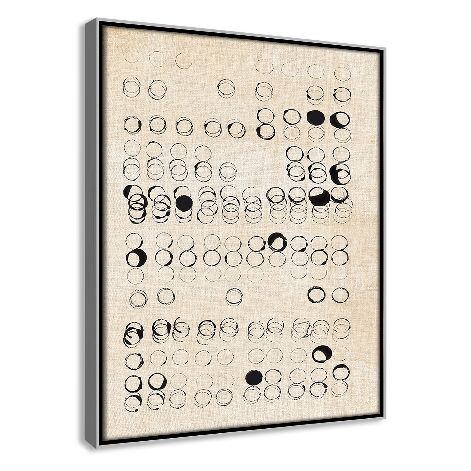 Dots and Dots Print by , Silver, 15.5" H x 12.5" W