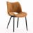 Mackensie Upholstered Dining Chairs Faux Leather Kitchen Chairs with Metal Legs-2099030741