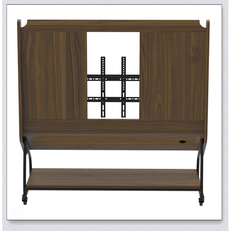 Meuble télé ajustable avec support pour téléviseurs de 32 à 50 pouces, écran de projecteur et prises de courant - Chariot en bois aggloméré