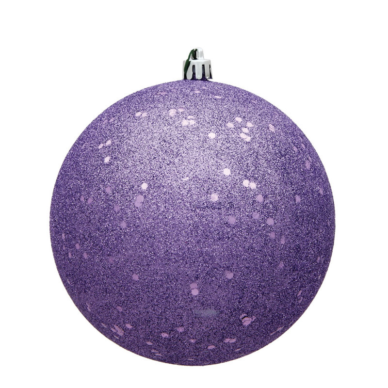Décoration de boule décorative des Fêtes, H 4,75 po x l 4,75 po x P 4,75 po, Lavande