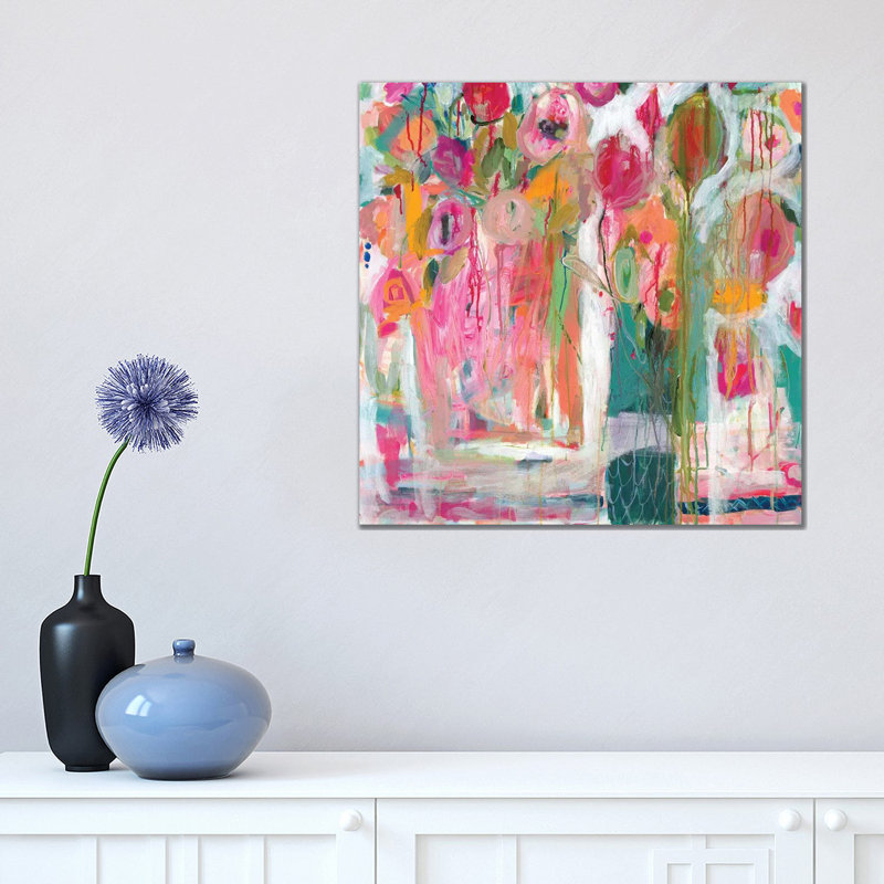 Pink Melody I by Carrie Schmitt - Wrapped Canvas Painting, 45.72 cm H x 45.72 cm W x 1.91 cm D