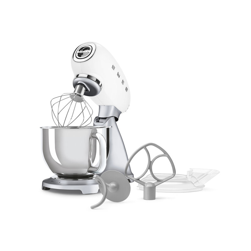 50's Classico Half-Color Stand Mixer in White, White