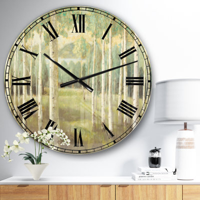 Horloge murale Aspens Neutral Forest - Farmhouse