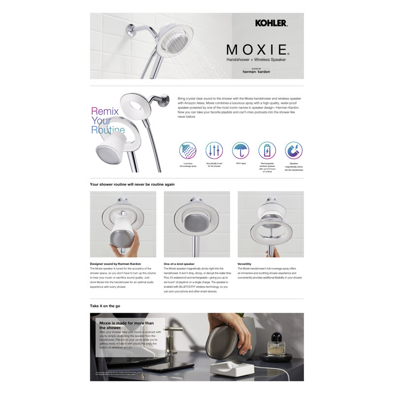 Moxie 1.75 Gpm Hand Shower, Polished Chrome