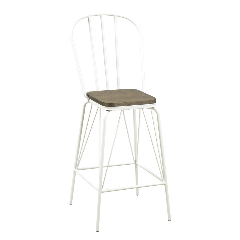 Hardnett Bar & Counter Stool, White, Counter Stool (26" Seat Height)