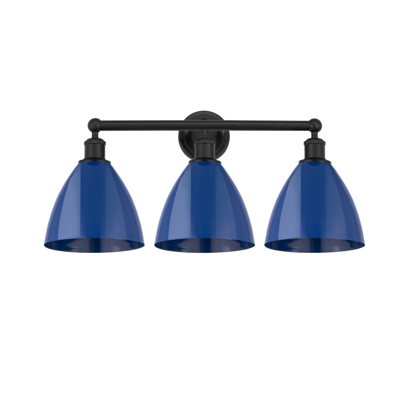 Anglie 3 - Light Dimmable Vanity Light, Matte Black, Blue