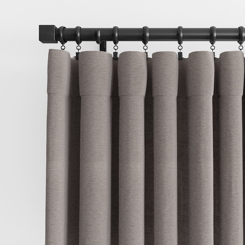  Sunbrella® Delaney Blackout Curtain, Mushroom, 50" W x 108" L