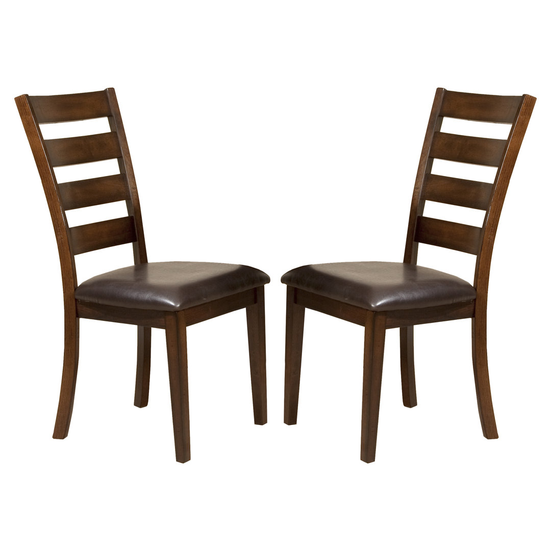 Boneta Ladder Back Side Chair, Raisin (Set of 2) Red Barrel Studio®