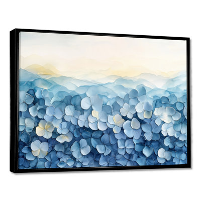 «Abstract Hydrangea Horizon Of Simplicity IV», art mural sur toile