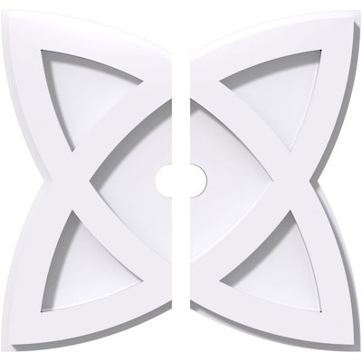 10"OD x 1"ID x 3 3/4"C x 1"P Cosmo Architectural Grade PVC Contemporary Ceiling Medallion, Two Piece