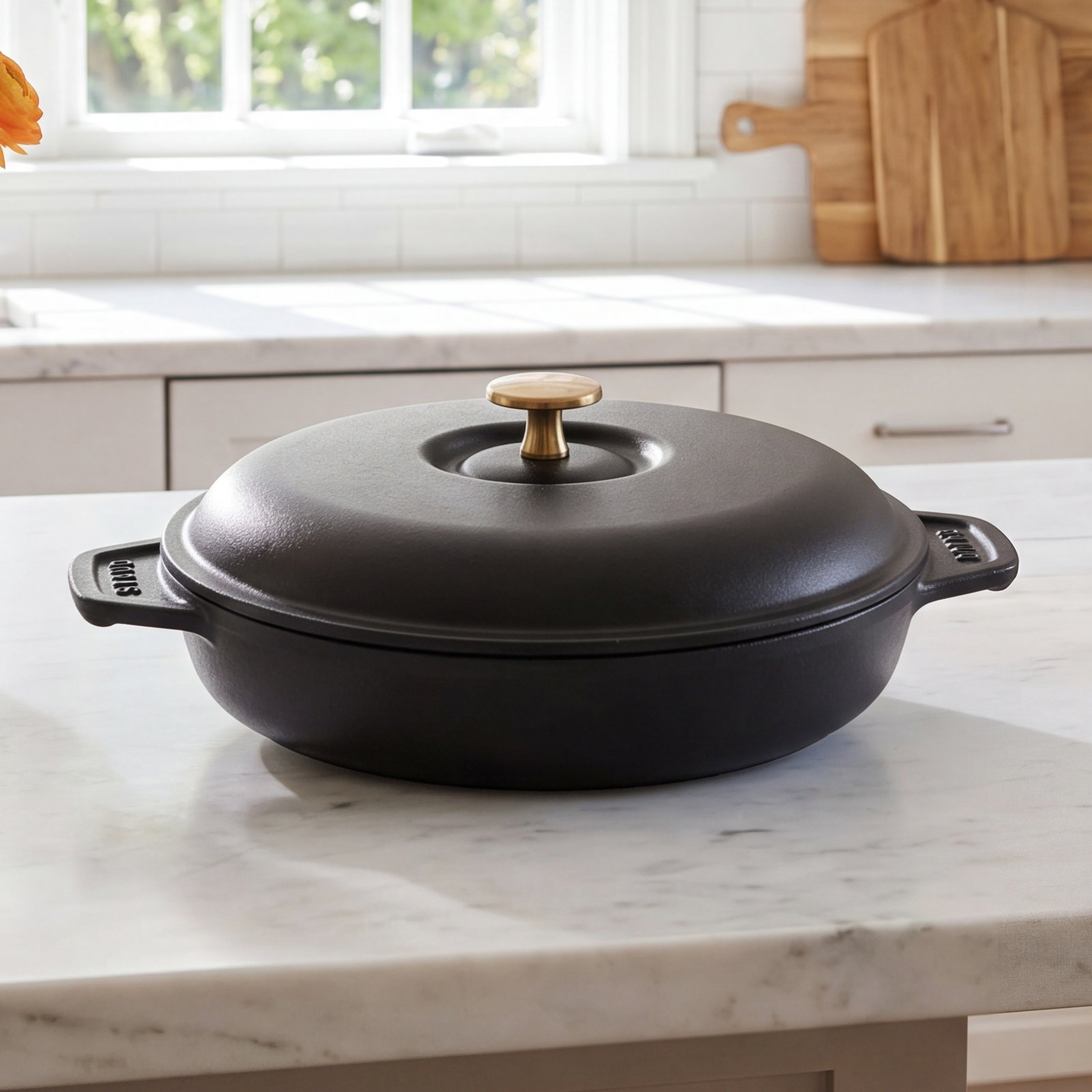 Staub Ceramic Round Braiser, Black Matte