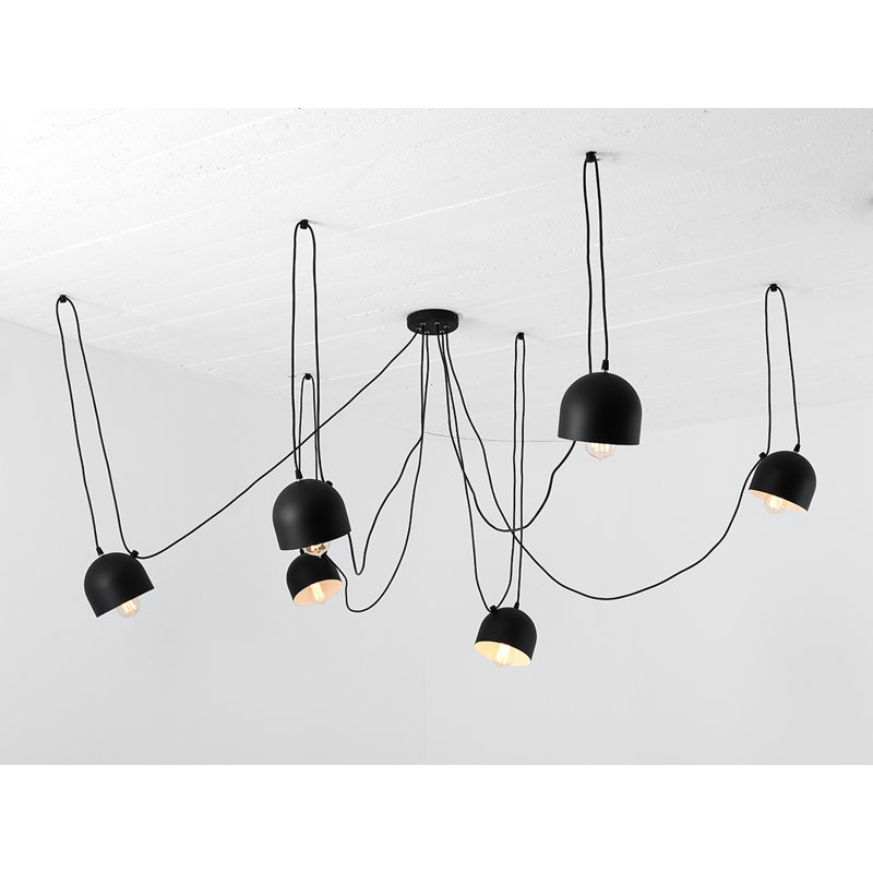 Allan 6 - Light Cluster Pendant, Black