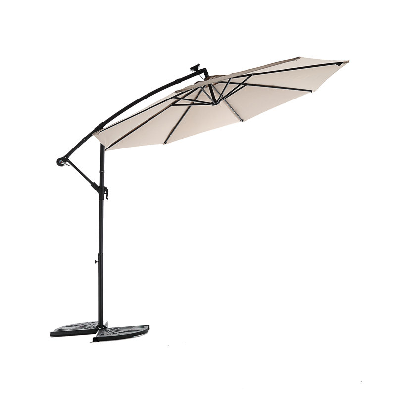 Parasol de marché à DEL 10 pi, Kaki