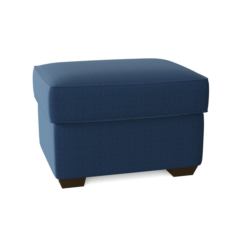 Gemi Upholstered Ottoman, Classic Indigo Denim