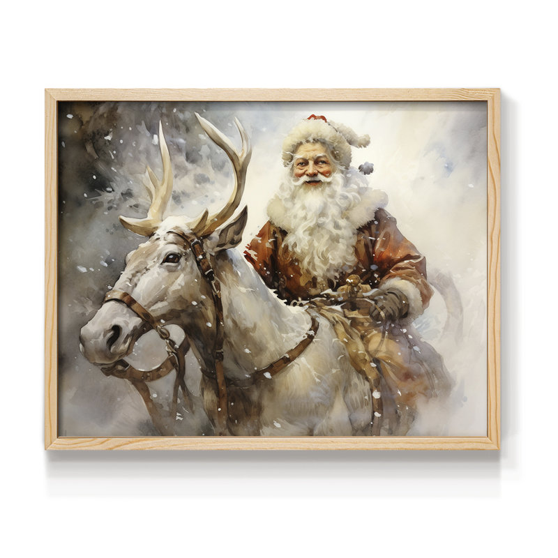 Art de Noël - CCLIV - Reproduction encadrée - Restickable, H 16 po x l 20 po, Naturel