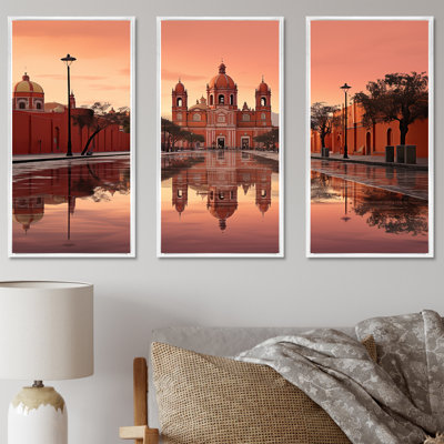 Zocalo Mexico Landscape I - Mexican Art Wall Decor Set