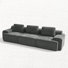 Canapé modulaire de 122 po de largeur avec coussins moelleux et accoudoirs à compression