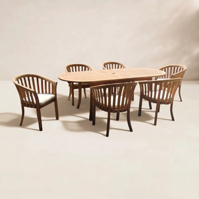 Mancheer 94" Teak Patio Dining Set