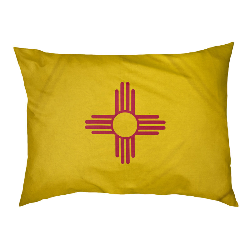 Coussin pour chien new mexico flag Burien, Moyen (L 29,5 po x P19,5 po x H 9,5 po)