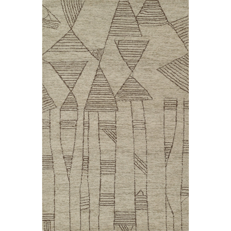 Tapis gris en laine touffeté à la main Ann-Sophie, Rectangle 9 pi x 12 pi