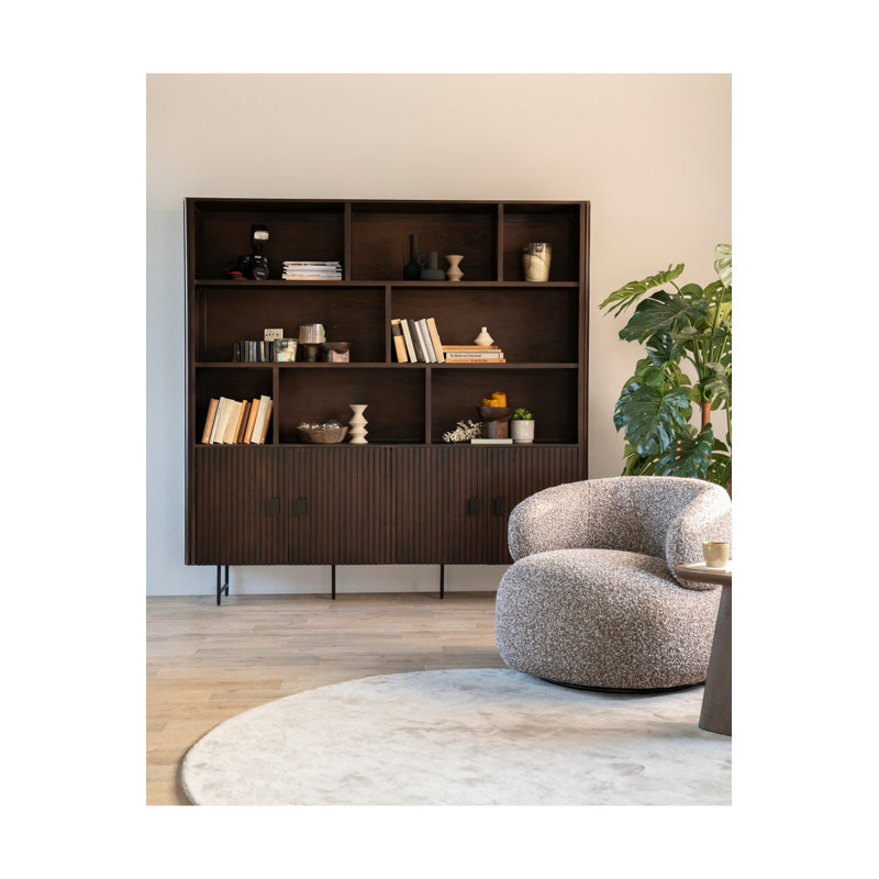 Cabinet Solid Wood Bookcase, Brown