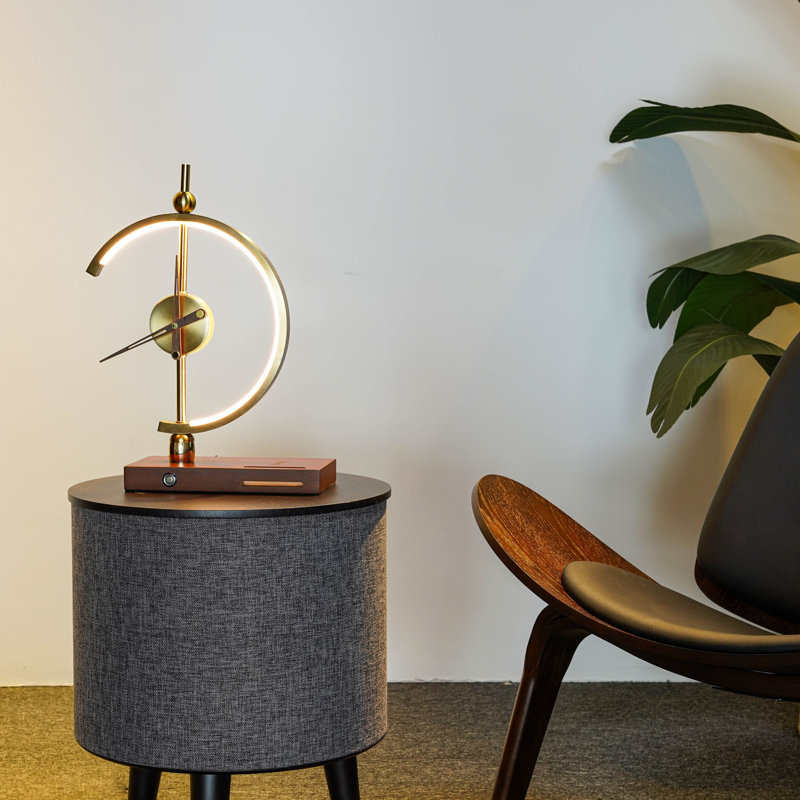Albom LED Clock Lamp With Wireless Phone Charging Spot