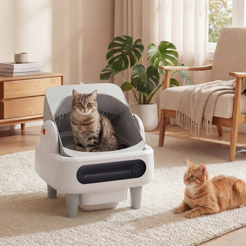 11L Open Top Automatic Cat Litter Box, Quiet Operation with Bio-Radar & Gravity Sensor,Works with 2.4G WiFi & 5G