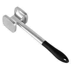 Oukaning Manual Meat Tenderizer Flat Steak Machine Cast Iron Kitchen Tenderizer USA, Size: One size, Silver