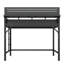 Lit simple mezzanine de taille XL avec tablettes de rangement et panneau perforé, lit mezzanine en métal avec ports USB et lumières DEL, sécuritaire et robuste, noir-1535446957